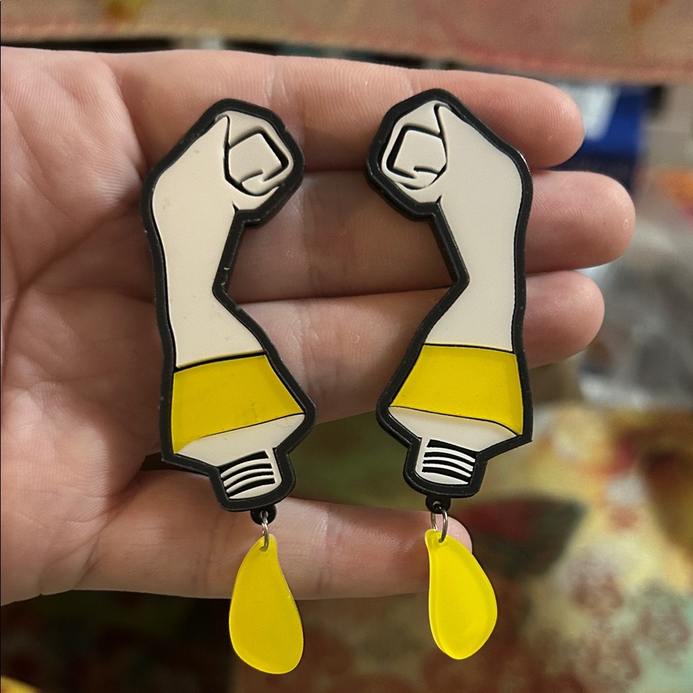 Paint tube earrings
